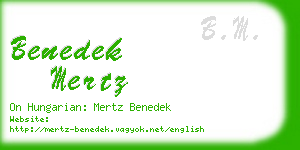 benedek mertz business card